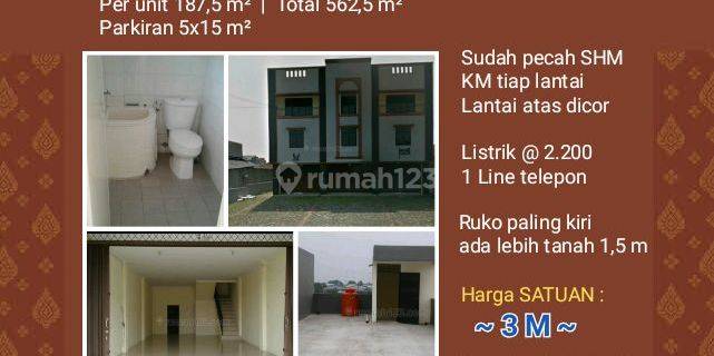 Murah! Ruko 3 lt Gandeng 3 Jl. Tole Iskandar. 100m Jl. Raya Bogor 1