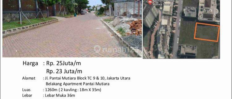 Lahan 1.2602 M2 Di Pantai Mutiara Jakarta Utara 1