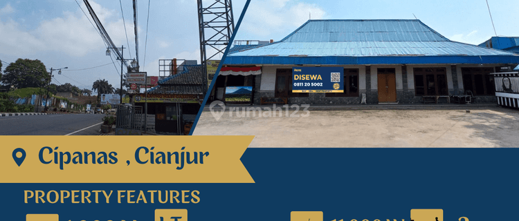 Disewakan Rumah Makan 1000m 2 Lantai di Cipanas Puncak  1