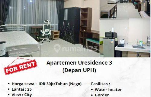 Disewa Apartement U Residance Lippo Karawaci 1 BR Semi Furnished 1