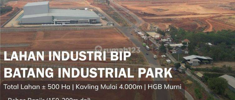 Dijual Tanah Industri Siap Bangun Batang Industri Park 1