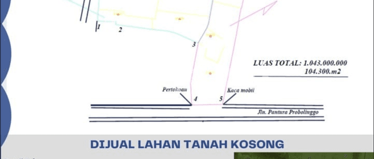 lahan tanah kosong di Kraksan Probolinggo 1