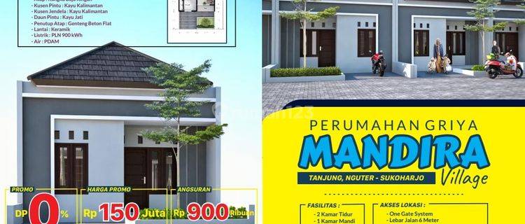 Rumah SHM Baru subsidi dekat pusat kota Sukoharjo  1