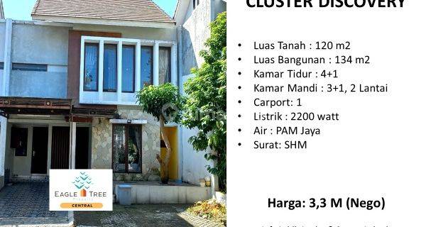 dijual cepat turun harga rumah di salah satu cluster discovery bintaro jaya 1