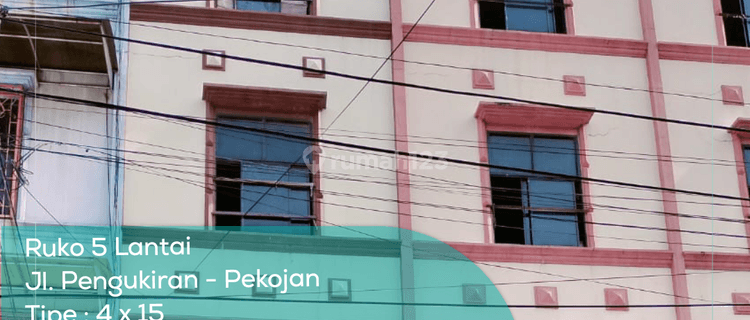 Ruko 5 Lantai Jl Pengukiran Pekojan, Tipe 4x15, LT/LB 61/296 m2, Non Furnished, HGB 1
