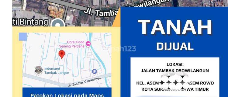 Jual Tanah Industri Sangat Murah Di Tambak Osowilangun,margomulyo,benowo,asem Woro,surabaya 1