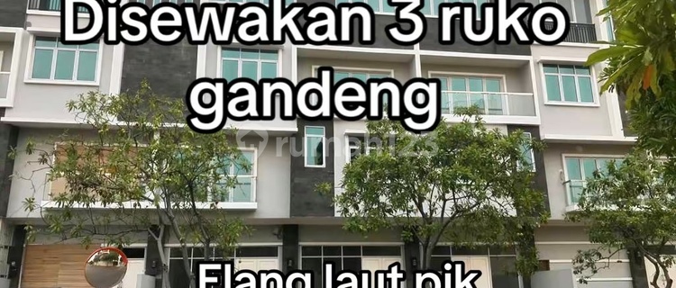 For rent: 3 connected shophouses in Elang Laut, PIK 1