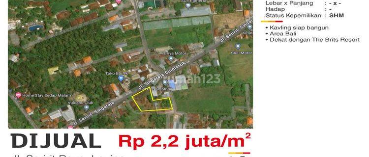 Plot on Jln Seririt Raya, Lovina. Close to The Brits resort. 1