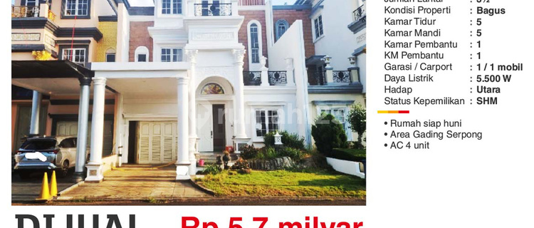 Bellano Paramount House, Gading Serpong Area. 1