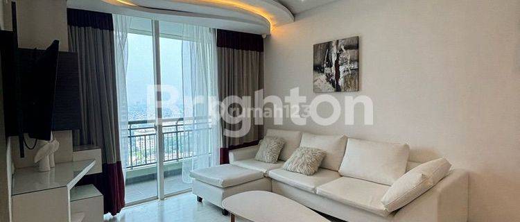 CANTIK APARTEMEN CENTRAL PARK 2 BR + FULL FURNISHED LANTAI SEDANG  VIEW CITY SELATAN 1