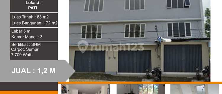 Ruko 3 lantai jalan raya Pati Juwana cocok usaha  1
