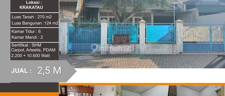 Jual rumah Krakatau tengah kota dekat Pgri 1