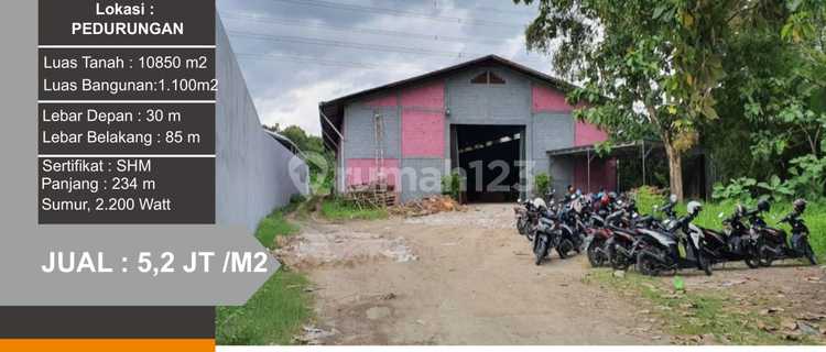 For sale land and warehouse in Sarwoedi, Pedurungan. 1