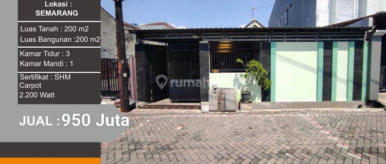 Jual rumah tengah kota Badak semarang dekat tol 1