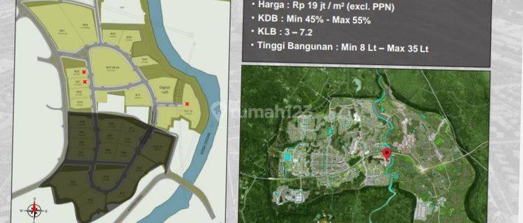 Kavling Komersial BSD CITY ,KAVLING DIGITAL HUB ,hrg 16.5jt/m2  ,luas 2681 m ,sampai luas 20150m,Kavling HARGA PROMO,BSD ,TANGERANG 1