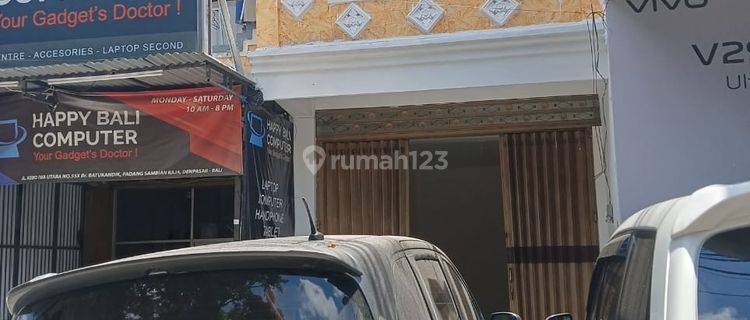 R07035 Shophouse for sale on the main road of Kebo Iwo, north Denpasar, west Bali 1