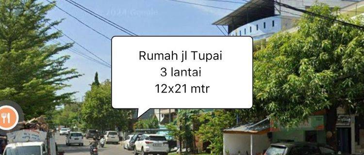 Rumah Jl Tupai 3 Lantai Ukuran 12x21 Mtr Poros Jalan Dekat Ratulangi Veteran Serigala  1