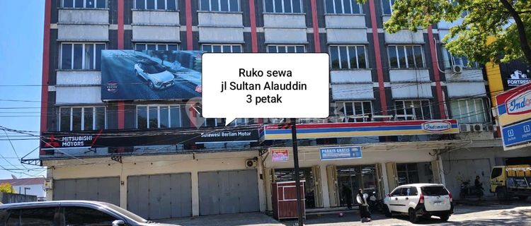 For Rent, Shop House on Sultan Alauddin Street, Makassar, 3 Units, Near Pettarani, Panakukang 1