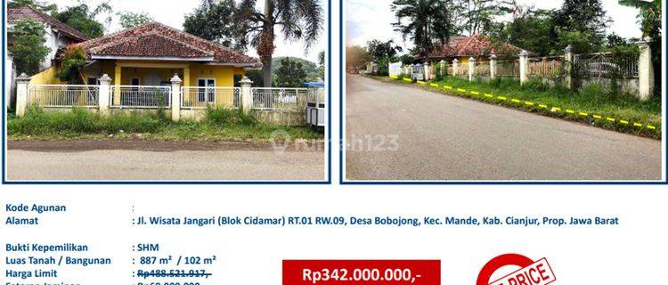 Rumah di Lelang Cepat Strategis Samping Jalan Mande Cianjur 1