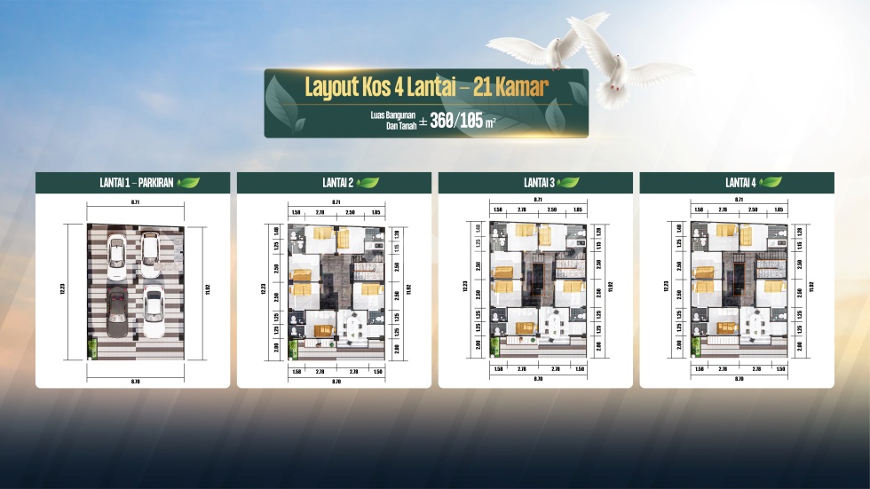 KOS 4 LANTAI 21 KAMAR