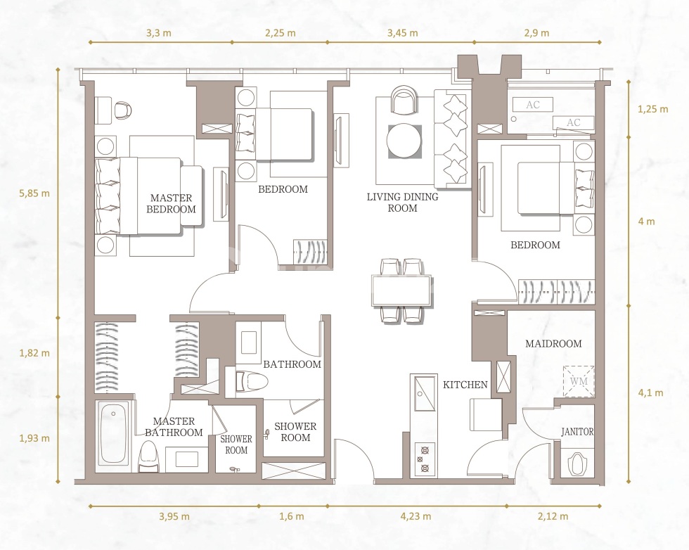 3 BR