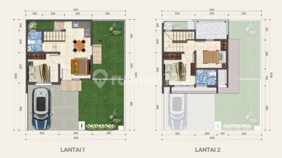 Rumah Taman tipe 64
