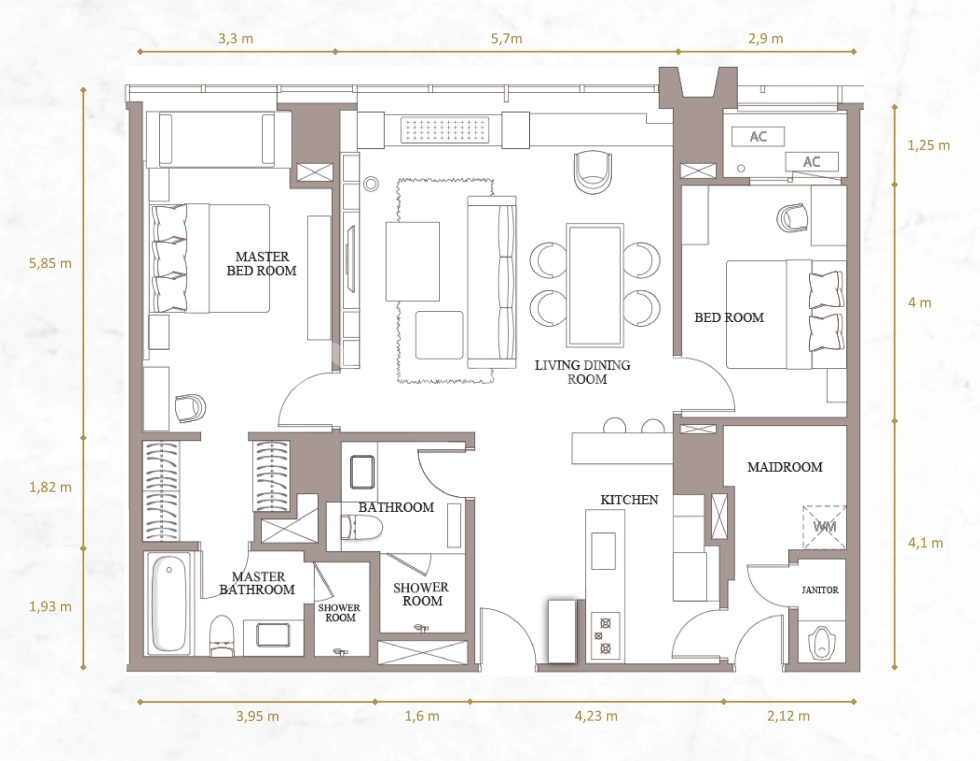 2 BR - L