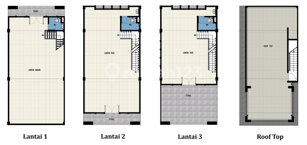 Ruko Kap 3,5 Lantai (Hook) Hadap Kap Tahap 2