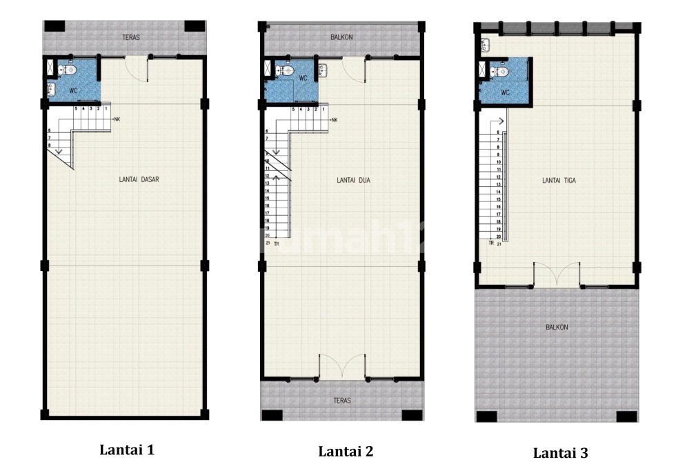 Ruko Kap 3 Lantai Hadap Kap Tahap 2 