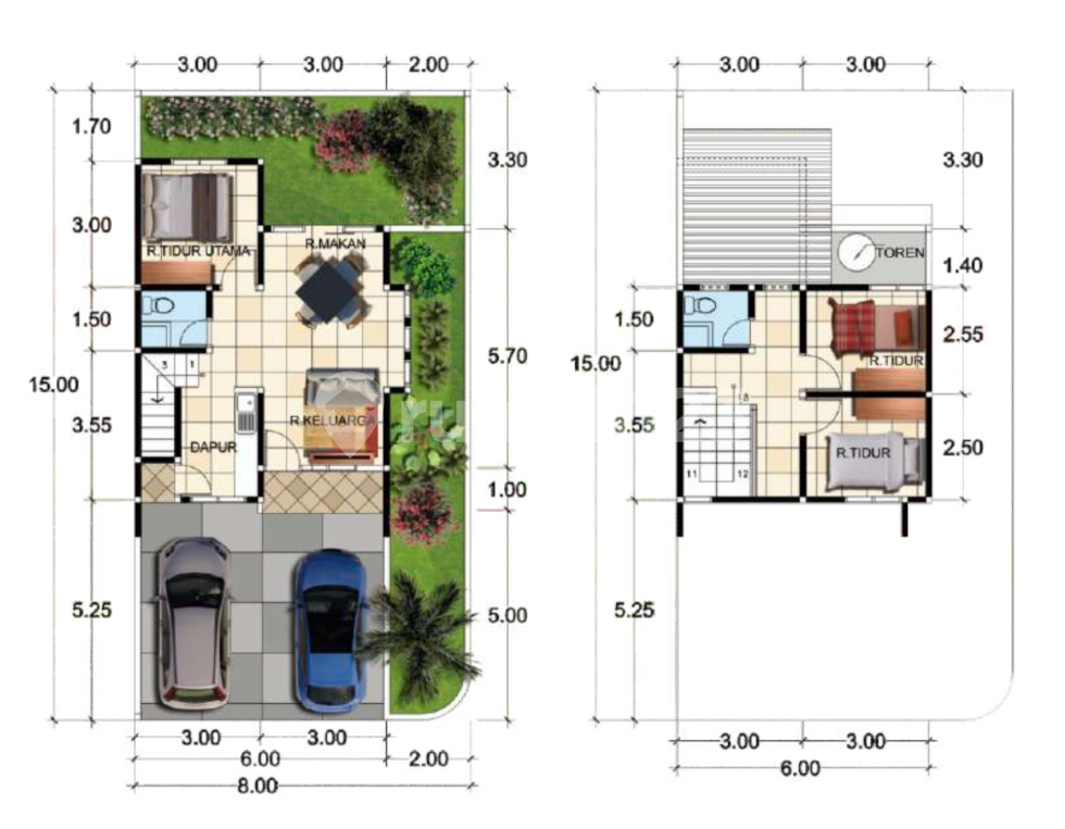 Tipe 70/120 (HOOK) 2 LANTAI