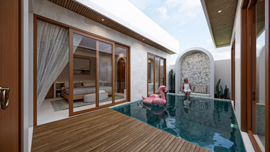 Hunian Villa Cluster Minimalis Dekat Ke Pantai Di Jimbaran