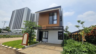 Cukup 25 Juta, Fasilitas Danau Buatan & Taman Bermain, Basket Mini & Tenis Court, Gym & Sports Club, Club House, Dijual Rumah Achillea Blush Bintaro 6x12m2