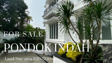 Rumah Elegan di Pondok Indah, Jakarta Selatan, 5 Kamar Tidur, LT 1150m²