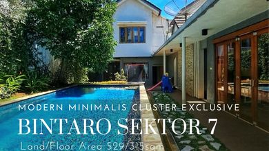 Dijual rumah Mewah di Sektor 9-Bintaro, Tangerang Selatan - LT 529m²