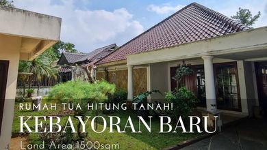 Penawaran Langka, rumah Prestisius di Kebayoran Baru, Jakarta Selatan, LB 1m²