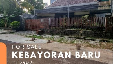 Jual Rumah Siap Tinggal area Kebayoran Baru, Jakarta Selatan, Luas 270 m2