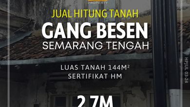 Tanah LT 144 m2 Kawasan Strategis Semarang Tengah, Dijual Murah