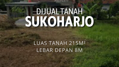 Tanah Luas 215 m2 Area Strategis Sukoharjo, Dijual Terjangkau