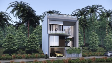 Rumah Modern Luas 177 Jual di Canggu, Badung