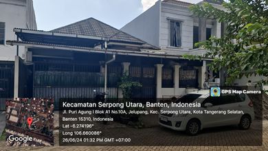 Jual Rumah Siap Tinggal area Serpong Utara, Tangerang Selatan, LT 360 m2