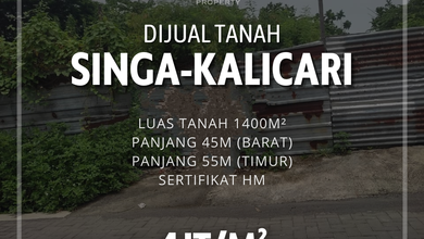 Jual Terjangkau Tanah 1400 m2 Tempat Strategis