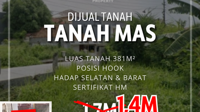 Tanah Bisnis Pinggir Jalan Raya Kawasan Tanah Mas