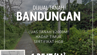 Jual Tanah Lokasi Strategis, LT 2000 m2