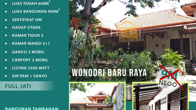 Jual Rumah Siap Tinggal area Wonodri, Semarang, Luas 608 m2