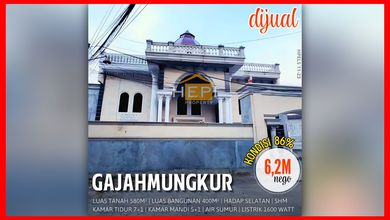 Jual Cepat Rumah Mewah di Gajah Mungkur, Semarang, Luas 580 m2