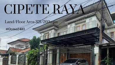 Dijual rumah Eksklusif di Cipete, Jakarta Selatan - LT 321m²