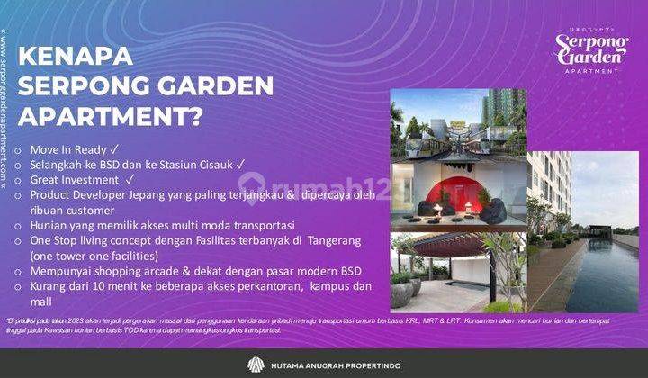 Dijual Apartemen Siap Huni Serpong Garden Tangerang  5
