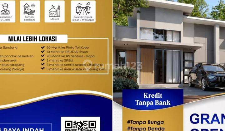 Rumah murah promo launching tahap pertama, kpr syariah via devoloper plat 10 thn 2