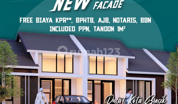 Golden East Kebomas, DP0%, Selangkah Ke Surabaya, Promo Bebas Biaya*, Nol Jalan Raya, di Pusat Kota Gresik, Serah Terima Cepat! 1