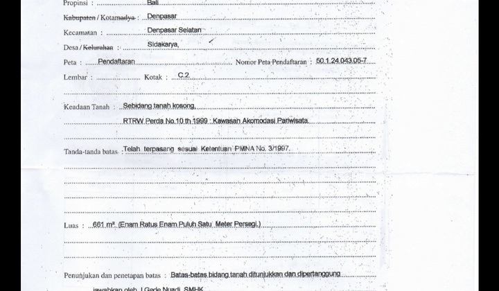 Dijual Tanah + ada Bangunan Lantai 2 di Jalan By Pass Sanur 7